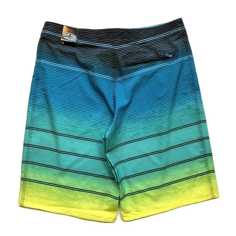 Ron Jon Surf Shop Hybrid Board Shorts‎ Mens 28 Swim Trunks UV Land Water NWT